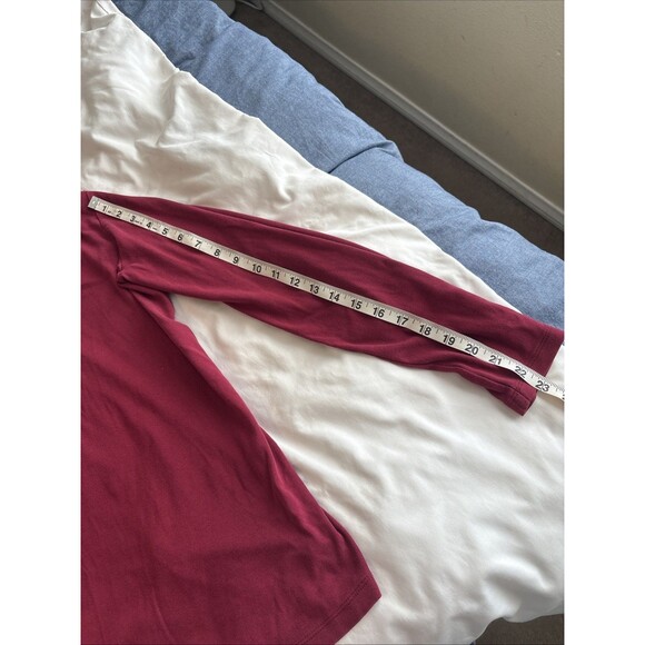 Women’s Long Sleeve T Shirt Eddie Bauer Size Tall XXL IN Red-Wine Color - Picture 7 of 9